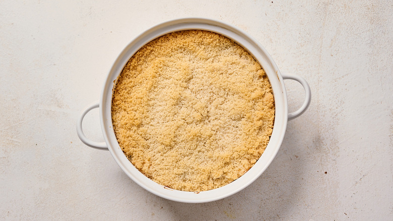 baked jalapeno popper dip in a dish