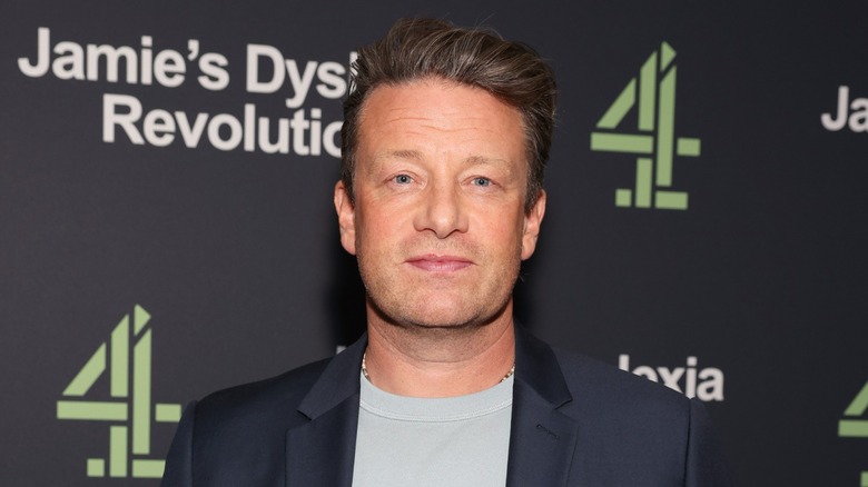 Jamie Oliver at an event with black blazer