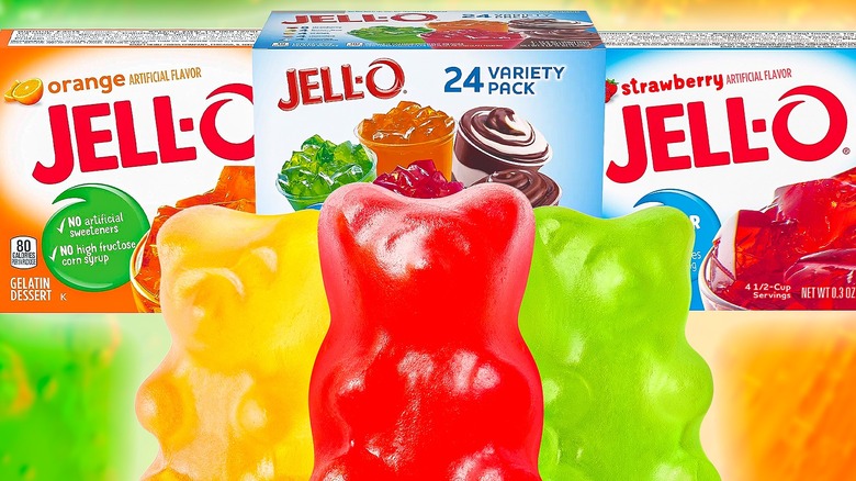 jello packs and homemade gummy bears