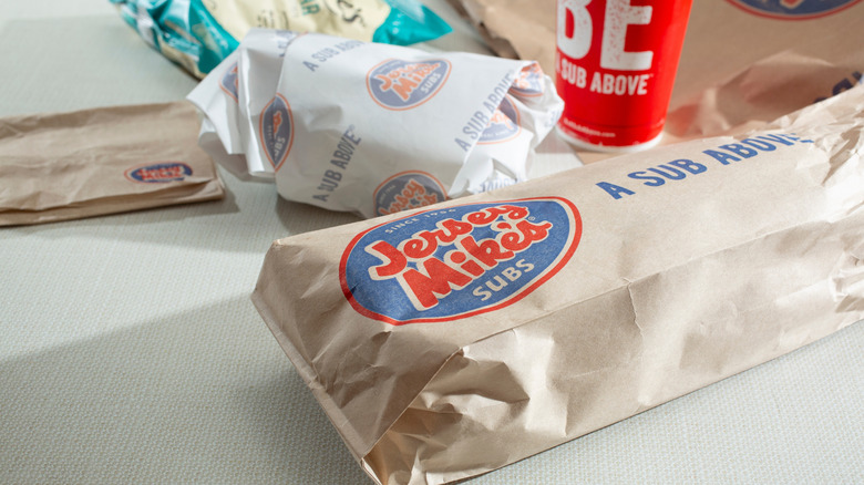 Jersey Mike's meal on white table