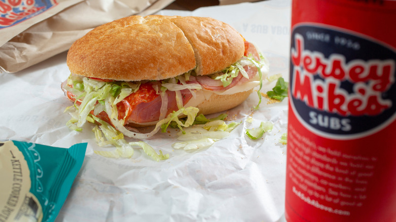 A view of a Jersey Mike's combo meal