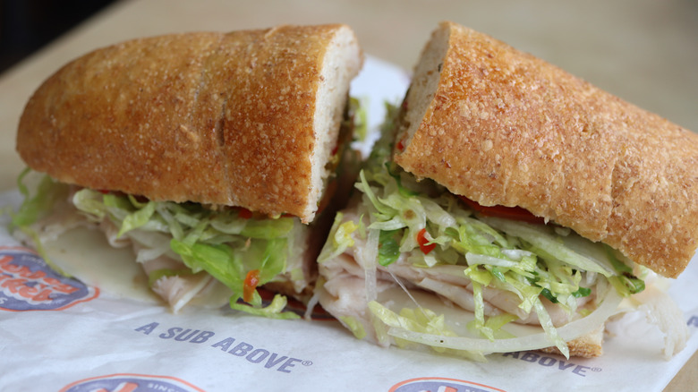 Close up of a sandwich at a Jersey Mike's