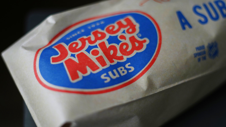 Jersey Mike's sandwich in a bag