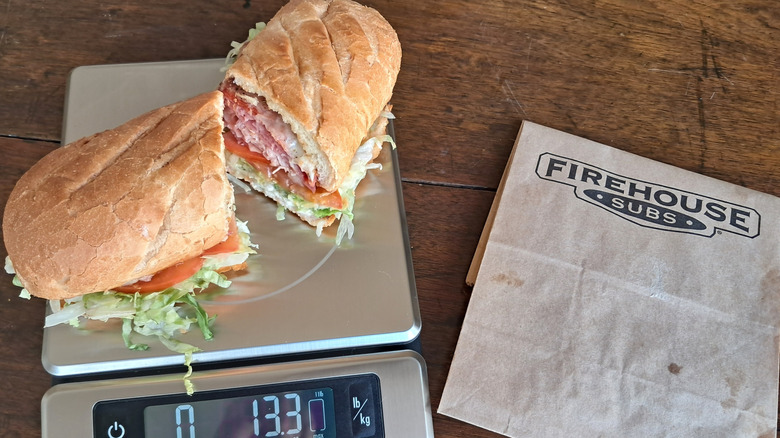 Sandwich on a scale