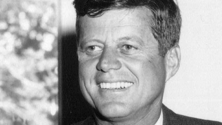 President John F Kennedy smiling