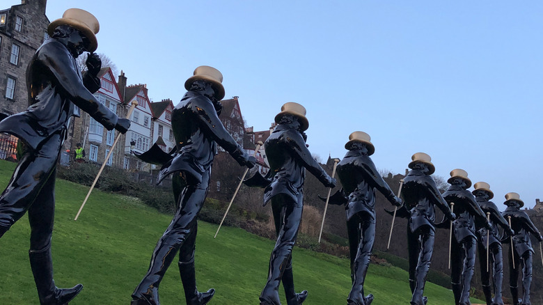 Statues of the "Striding Man"