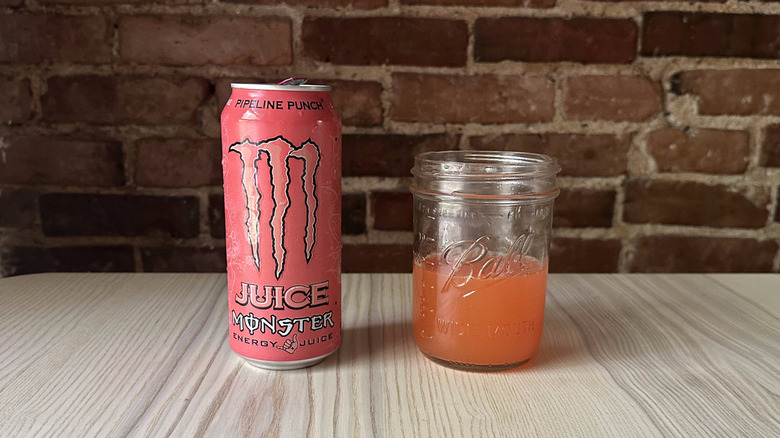 Juice Monster Pipeline Punch in glass mason jar