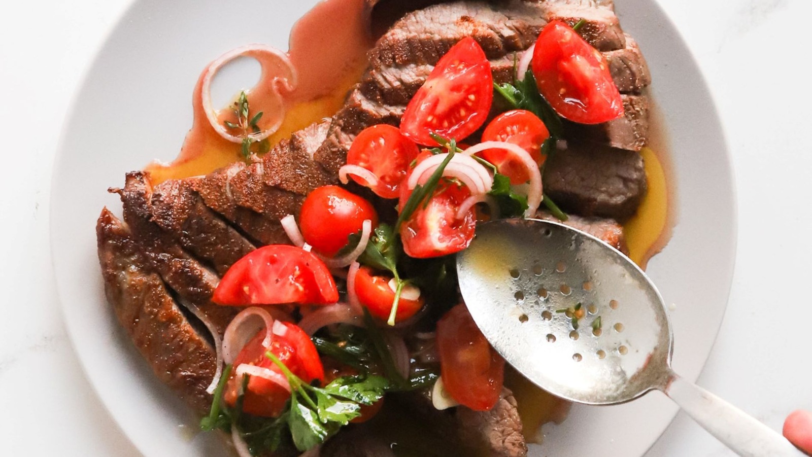 Juicy Cherry Tomatoes Are Perfect For Dressing Up Flank Steak
