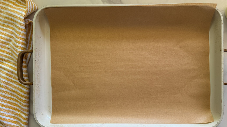 lined sheet pan