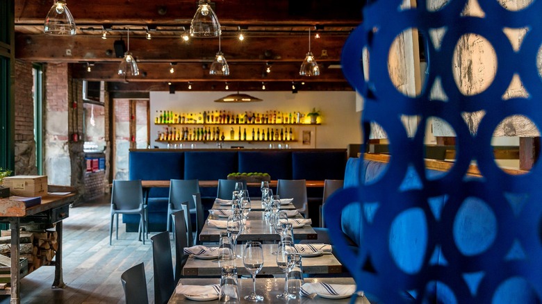 The dining room at The Blue Room