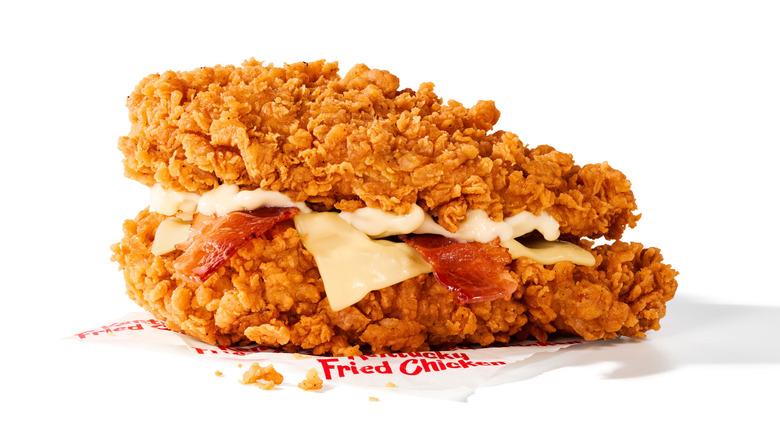 KFC Double Down chicken sandwich