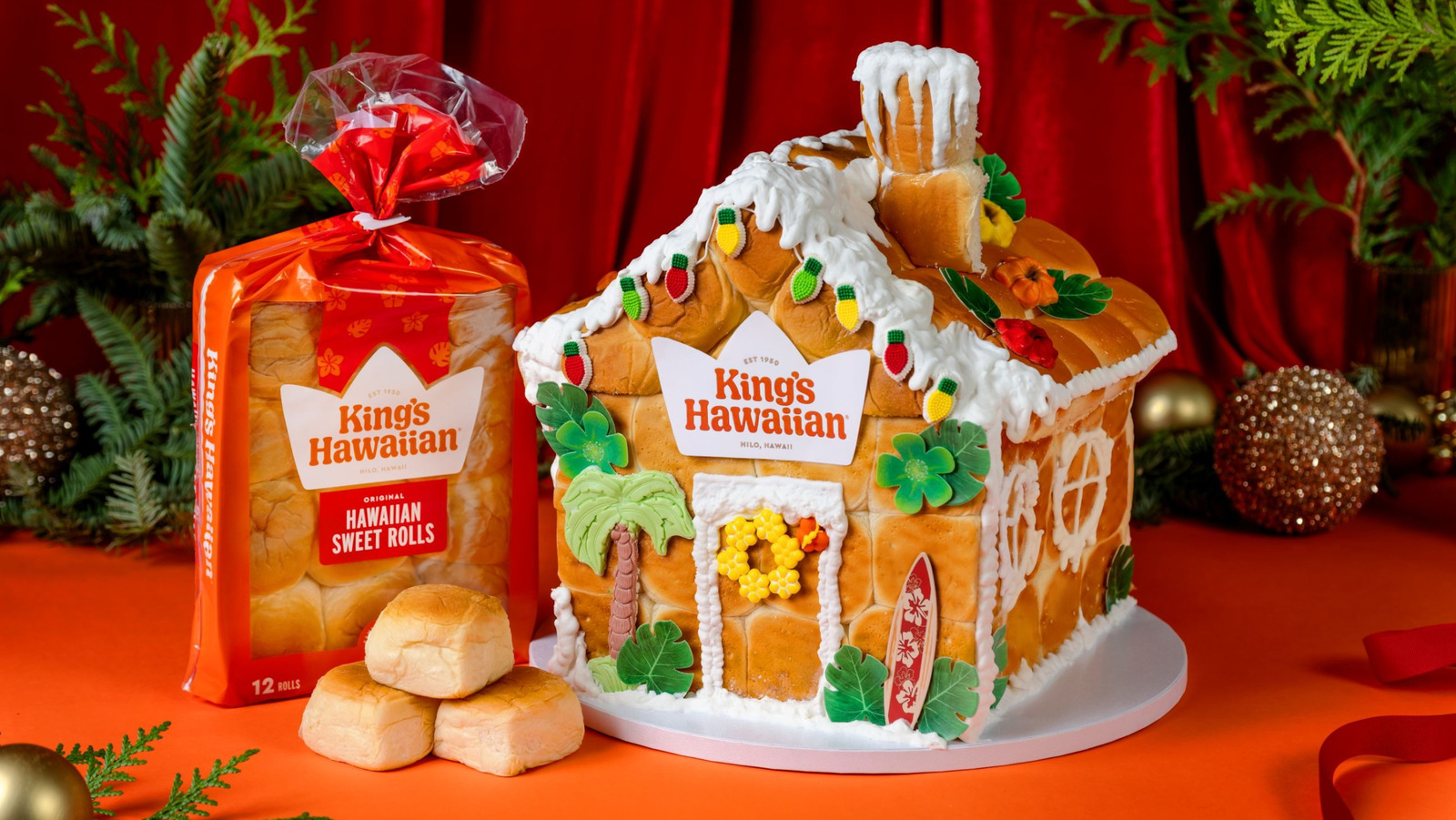 King's Hawaiian Debuts A Bing Crosby-Inspired Gingerbread House Made With Sweet Rolls - Tasting Table