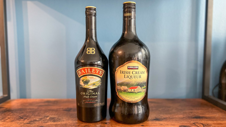 Two bottles of Irish cream liqueur