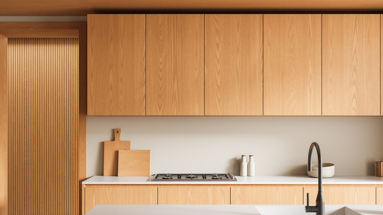 European-style frameless cabinets in a sleek, modern kitchen