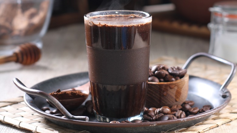 Indonesian kopi coffee in short glass