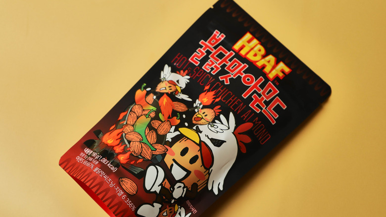 Package of cartoonish HBAF Almonds