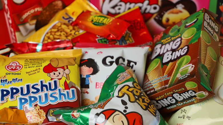 Pile of Korean snacks