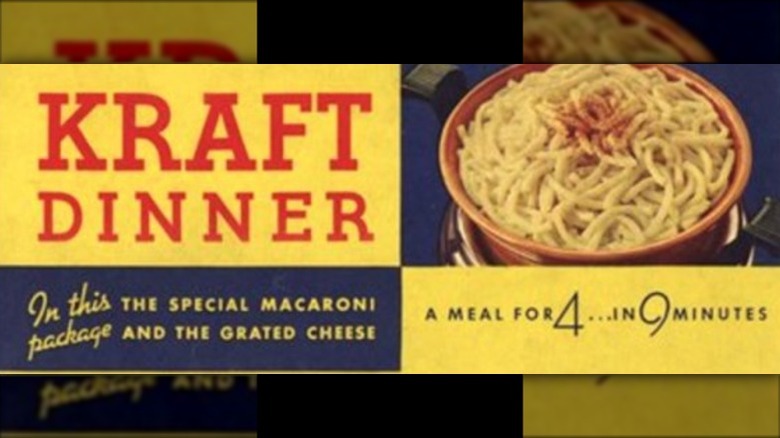 An original 1937 Kraft Dinner box