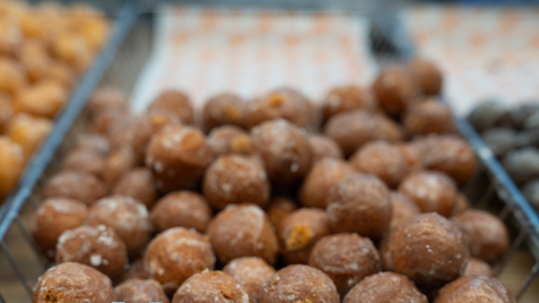 Donut holes in display case