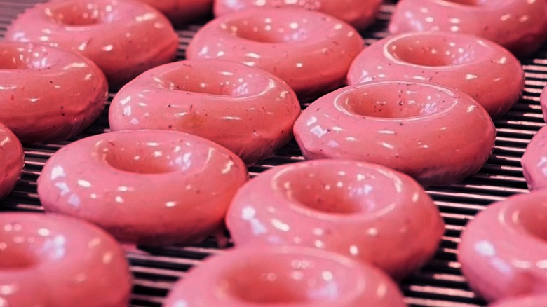 Krispy Kreme strawberry glazed donuts