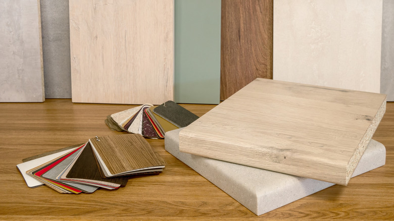 Laminate countertop samples