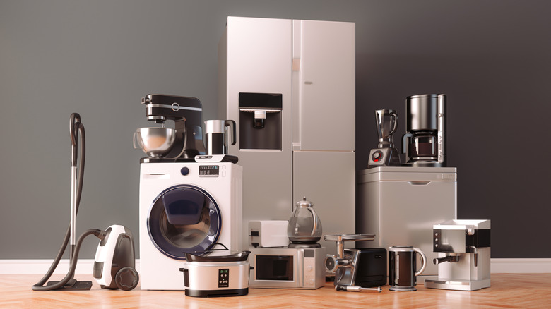 various kitchen appliances