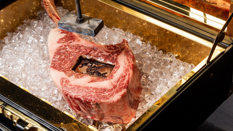 The Beef Case being served at Papi Steak