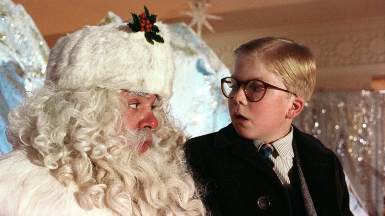 Santa and Ralphie in A Christmas Story
