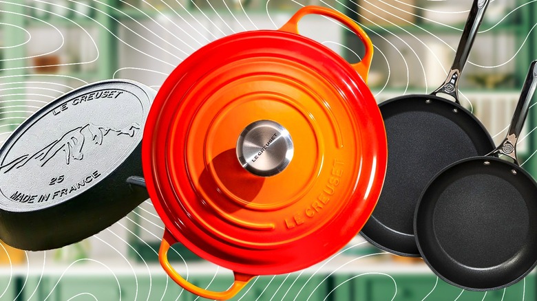 Le Creuset dutch oven and cast iron cookware