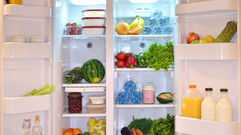clean and organized fridge