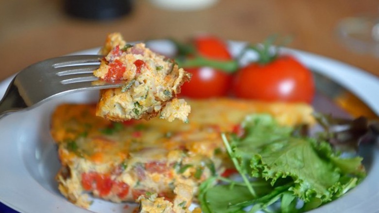 Frittata with rice
