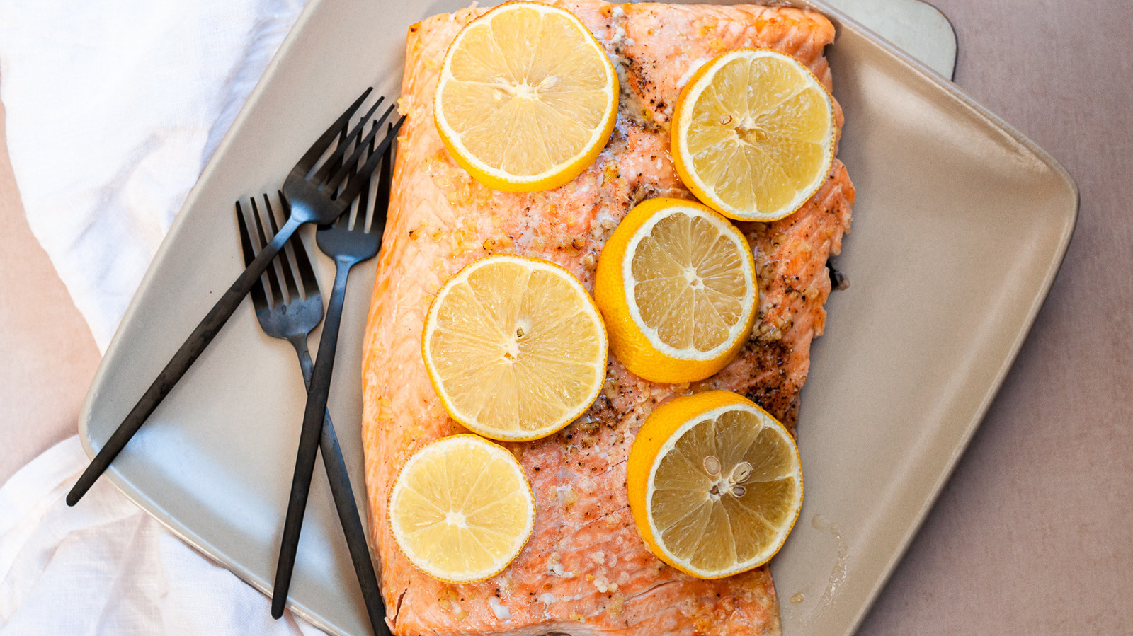 Lemon-Garlic Baked Salmon Recipe - Tasting Table