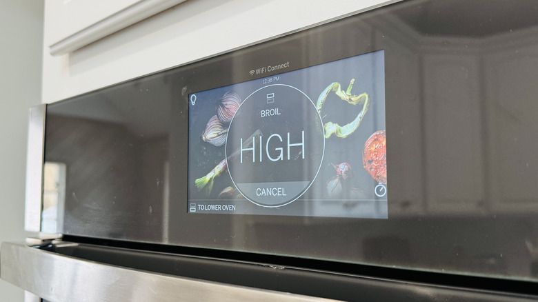 Oven set to broil on high