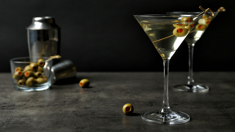 martinis in glasses