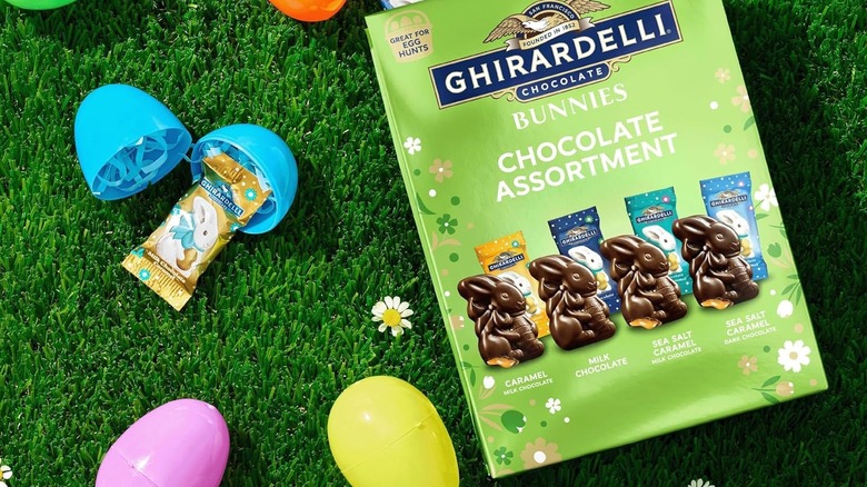 Bag of Ghirardelli chocolate bunnies
