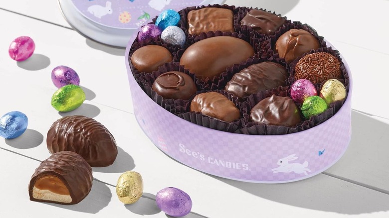 Box of chocolate eggs