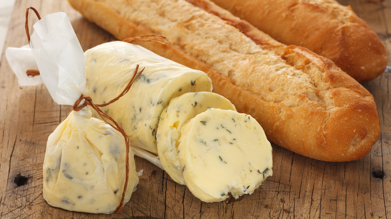 Compound butter and baguette