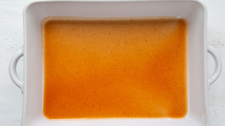 enchilada sauce in dish
