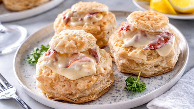 Lobster Newburg in puff pastry