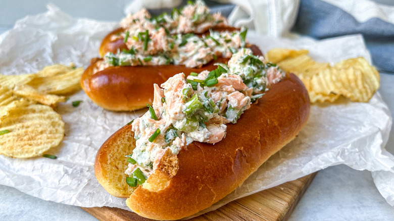 Lobster rolls and chips