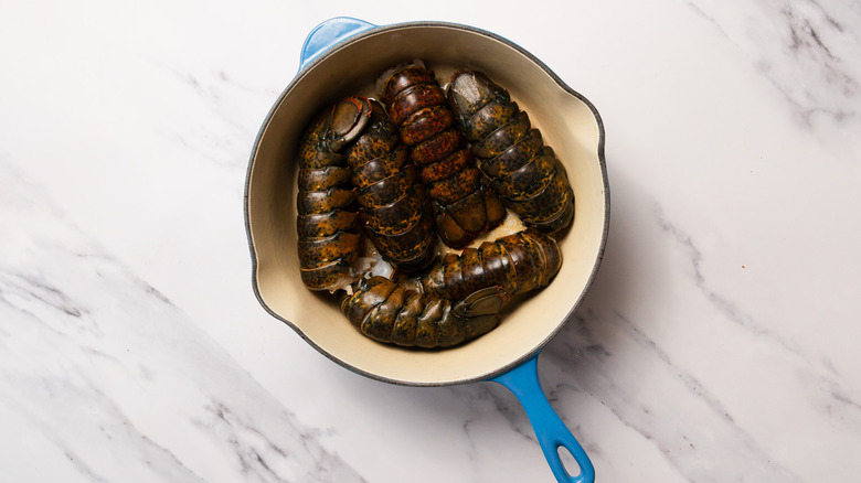 lobster tails in pan