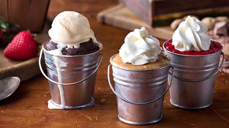 Logan's Roadhouse metal peanut buckets