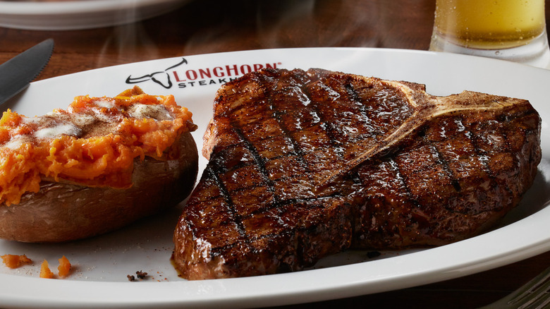 LongHorn Steakhouse's steak and sweet potato