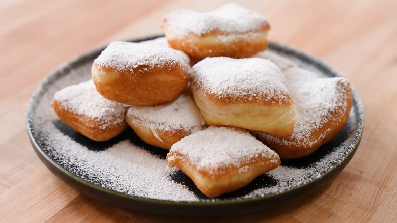 beignets on a plate