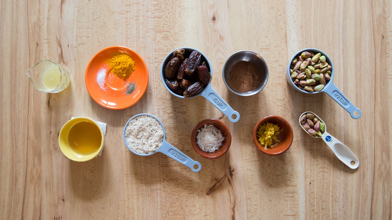 date bite ingredients on table