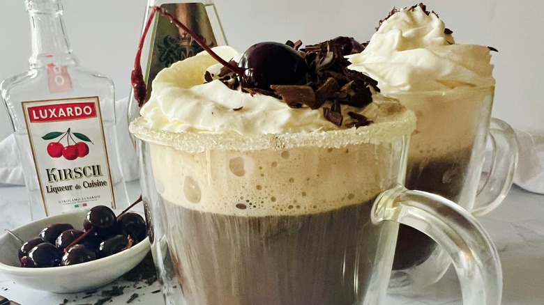 black forest coffee with cream
