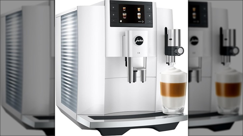 Jura E8 Automatic Espresso Machine against a white background