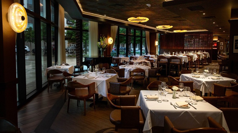 The internal layout of Georgia James restaurant in Houston, Texas