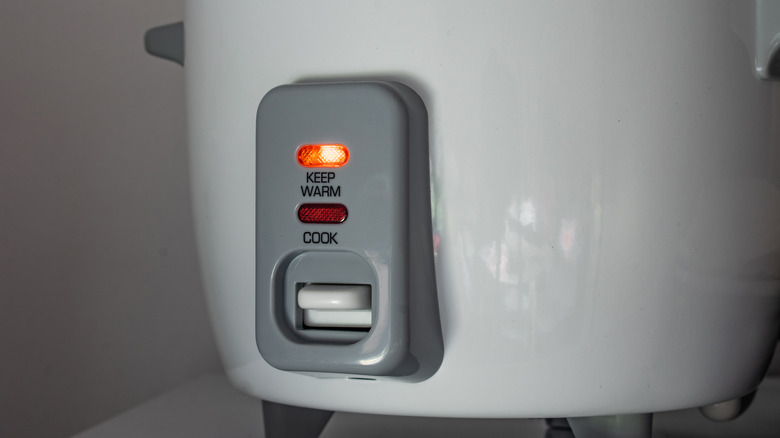 close up of rice cooker
