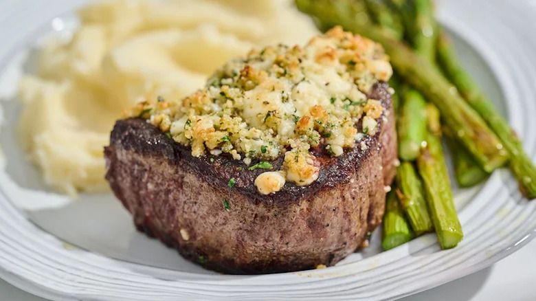 blue cheese crusted filet mignon